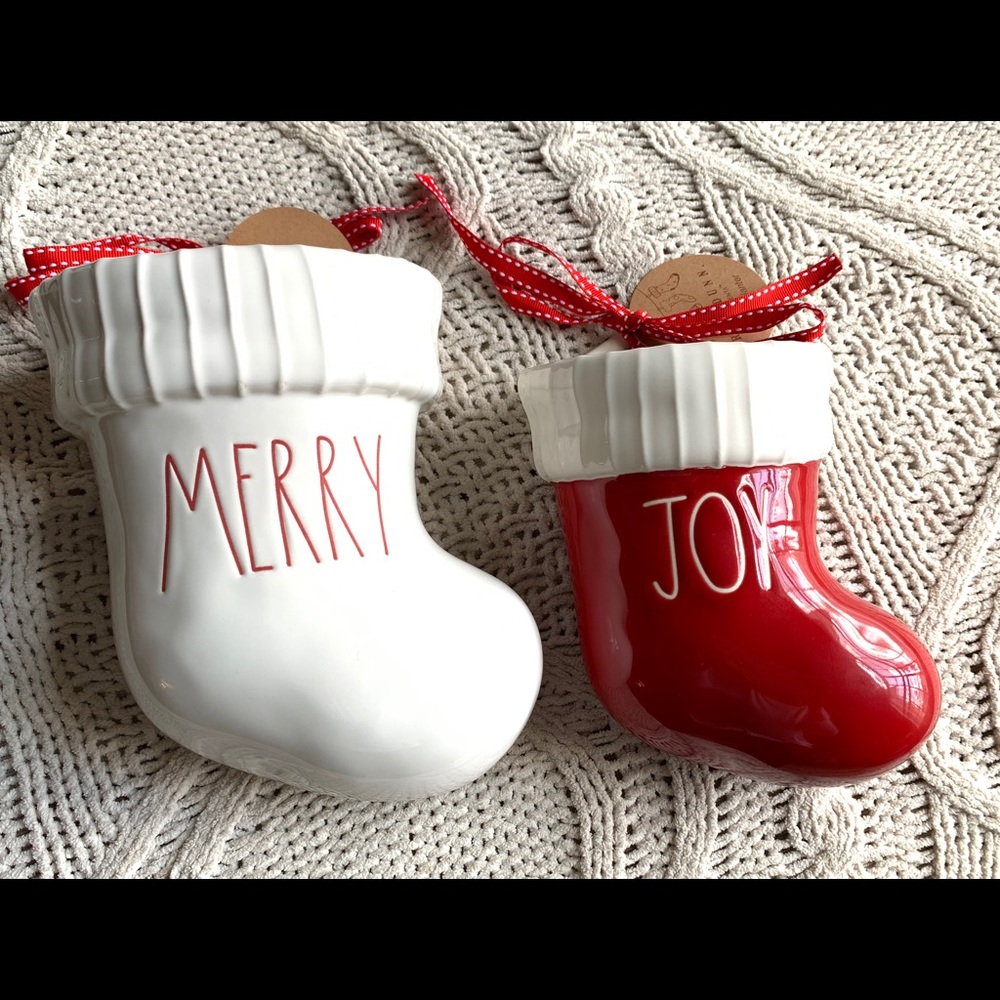 Rae Dunn Christmas Stocking Planter